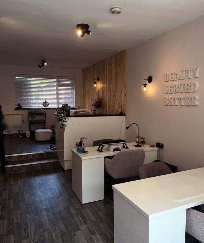 Freshly cleaned beauty salon interior, By Court MCR, Manchester