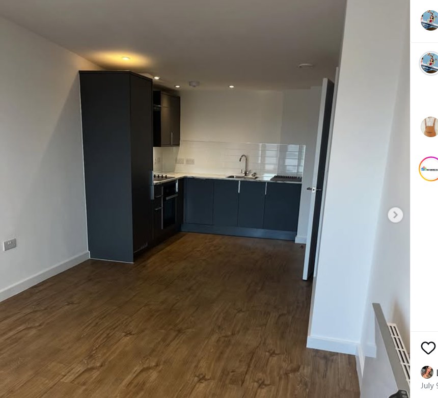End of tenancy apartment kitchen, handed back spotless