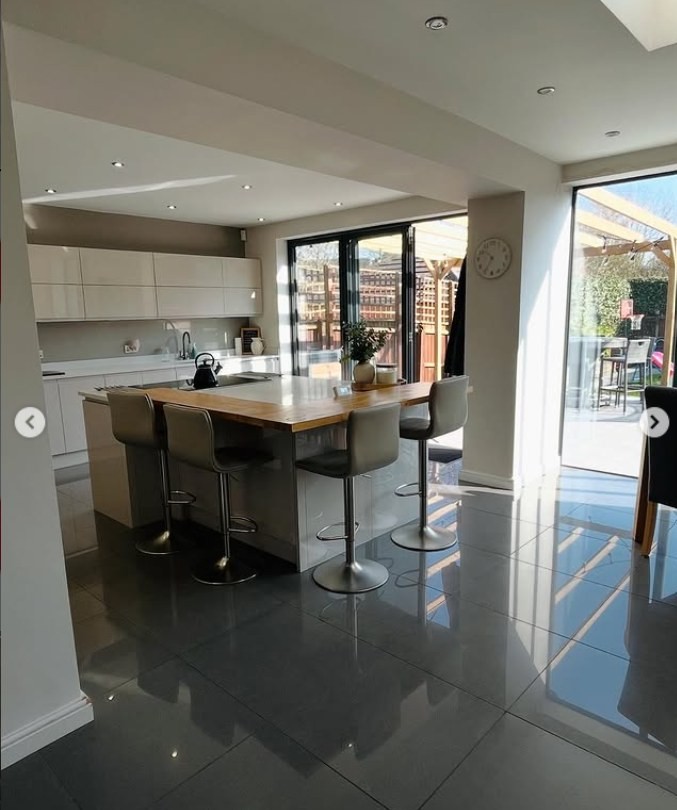 The same kitchen from the bi-fold doors